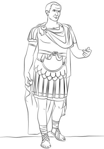 Galius Julius Caesar Coloring Page